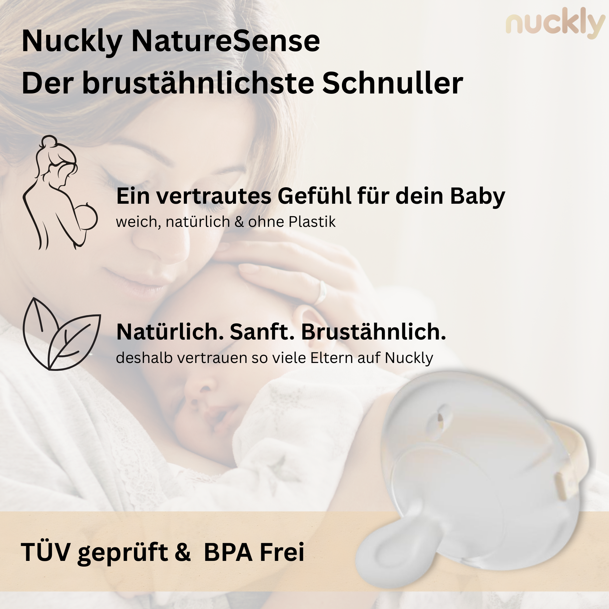 2x Nuckly - NatureSense - Medisch geoptimaliseerde fopspeen / incl. handleiding