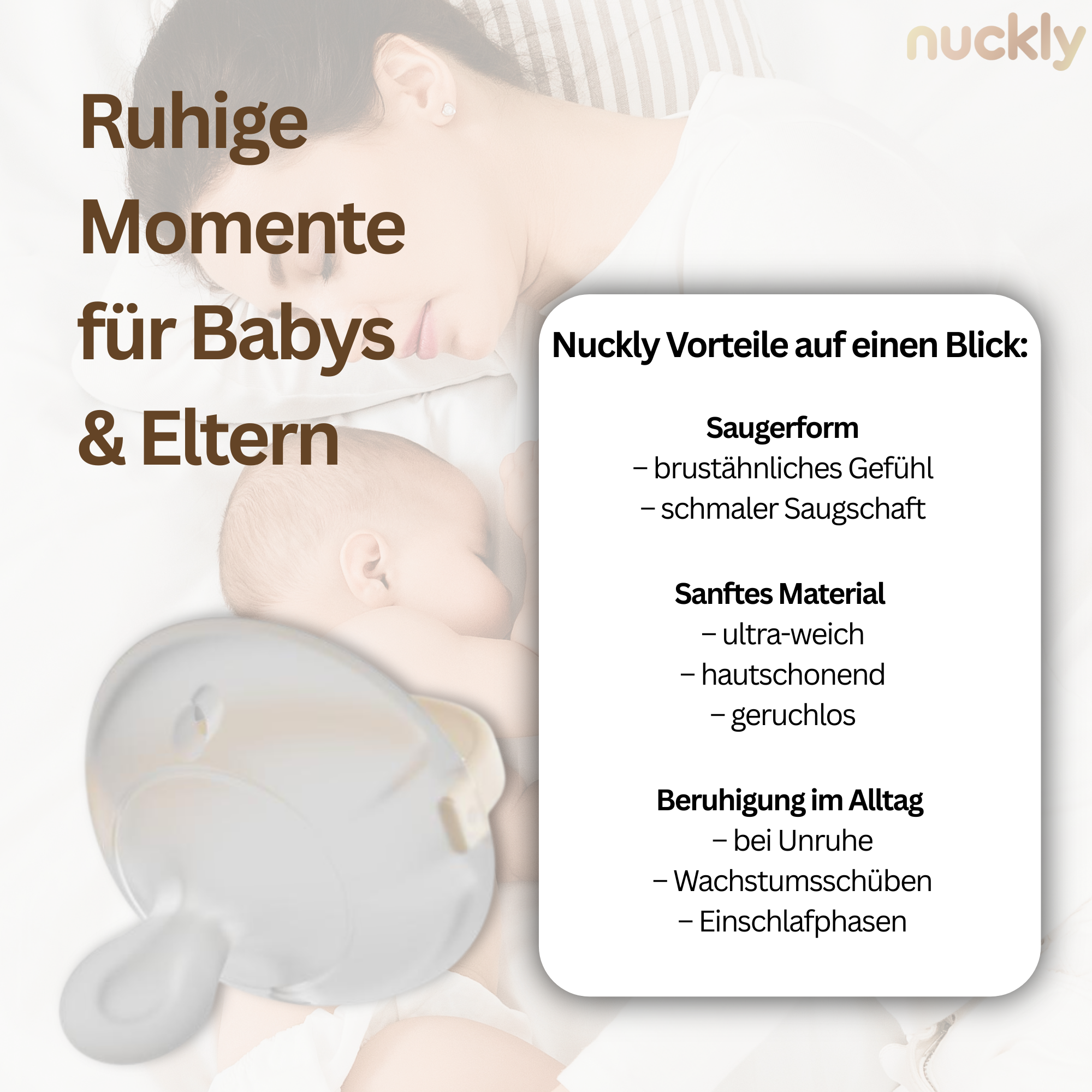 2x Nuckly - NatureSense - Medisch geoptimaliseerde fopspeen / incl. handleiding